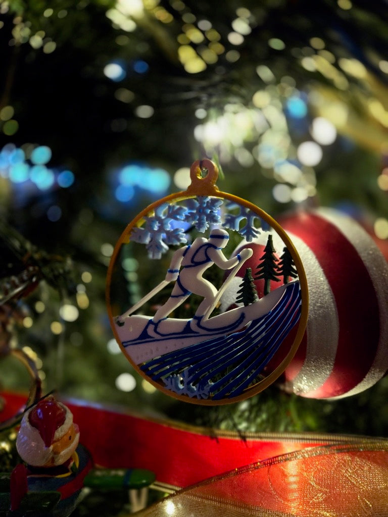 Cross Country Ski Ornament
