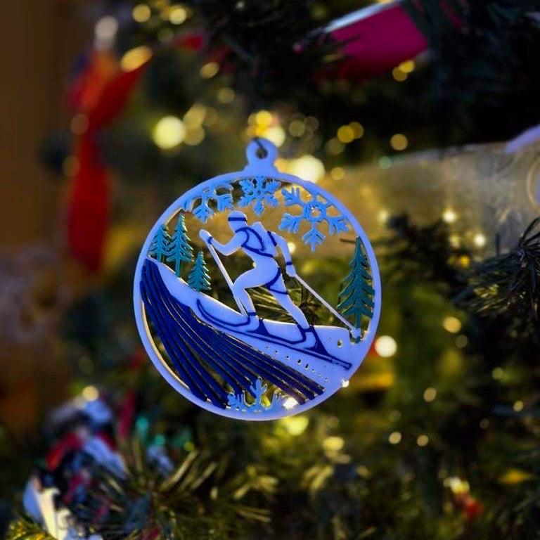 Cross Country Ski Ornament