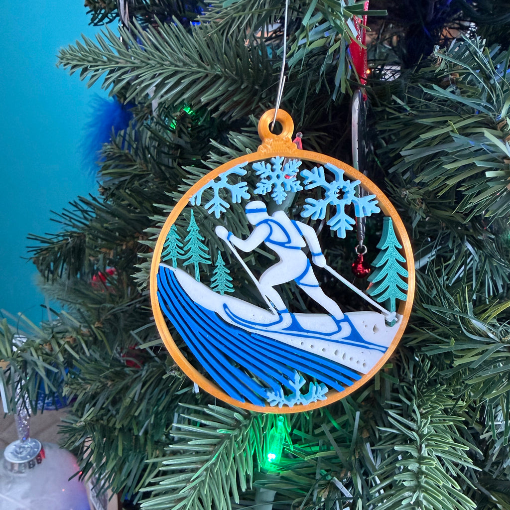 Cross Country Ski Ornament
