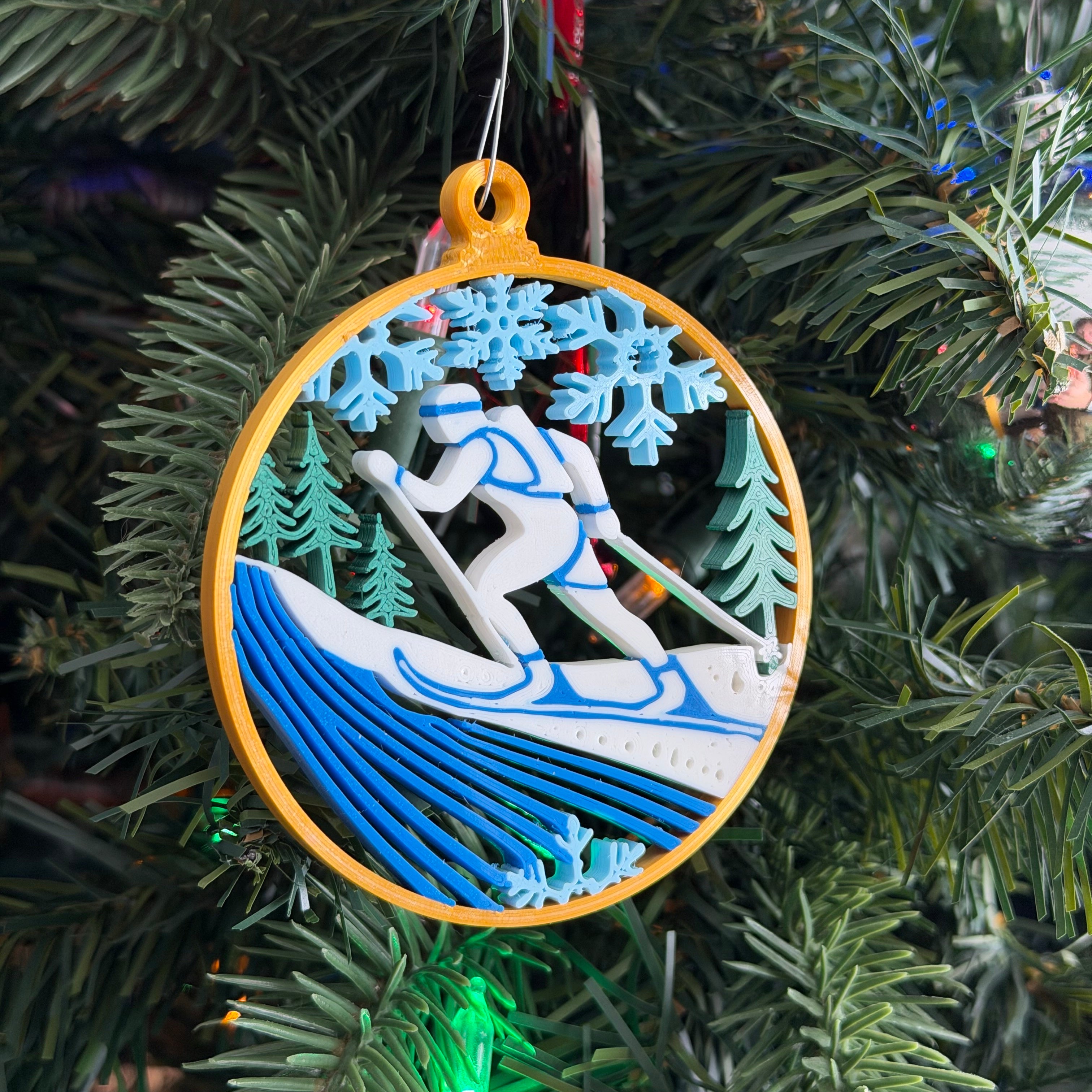 Cross Country Ski Ornament