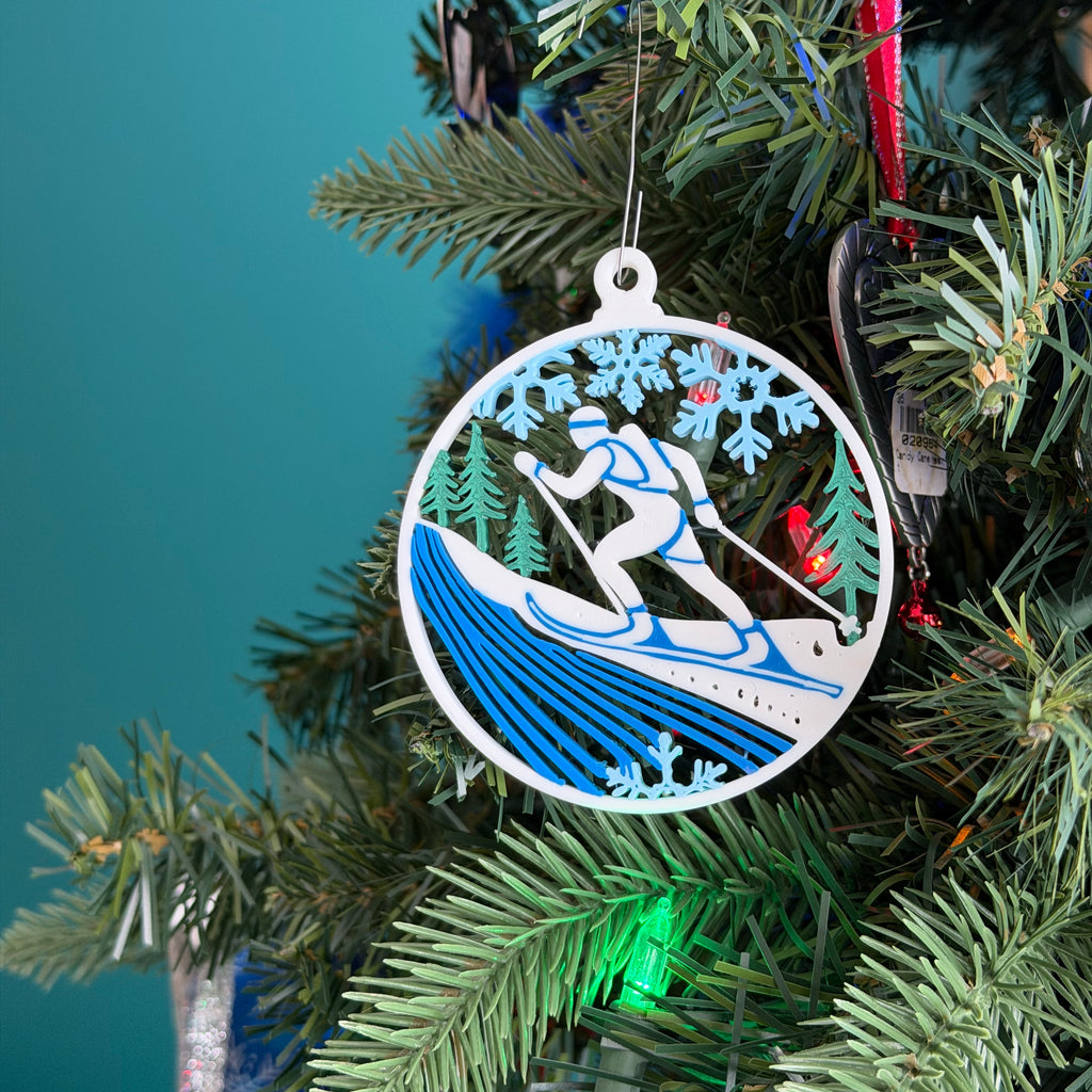 Cross Country Ski Ornament