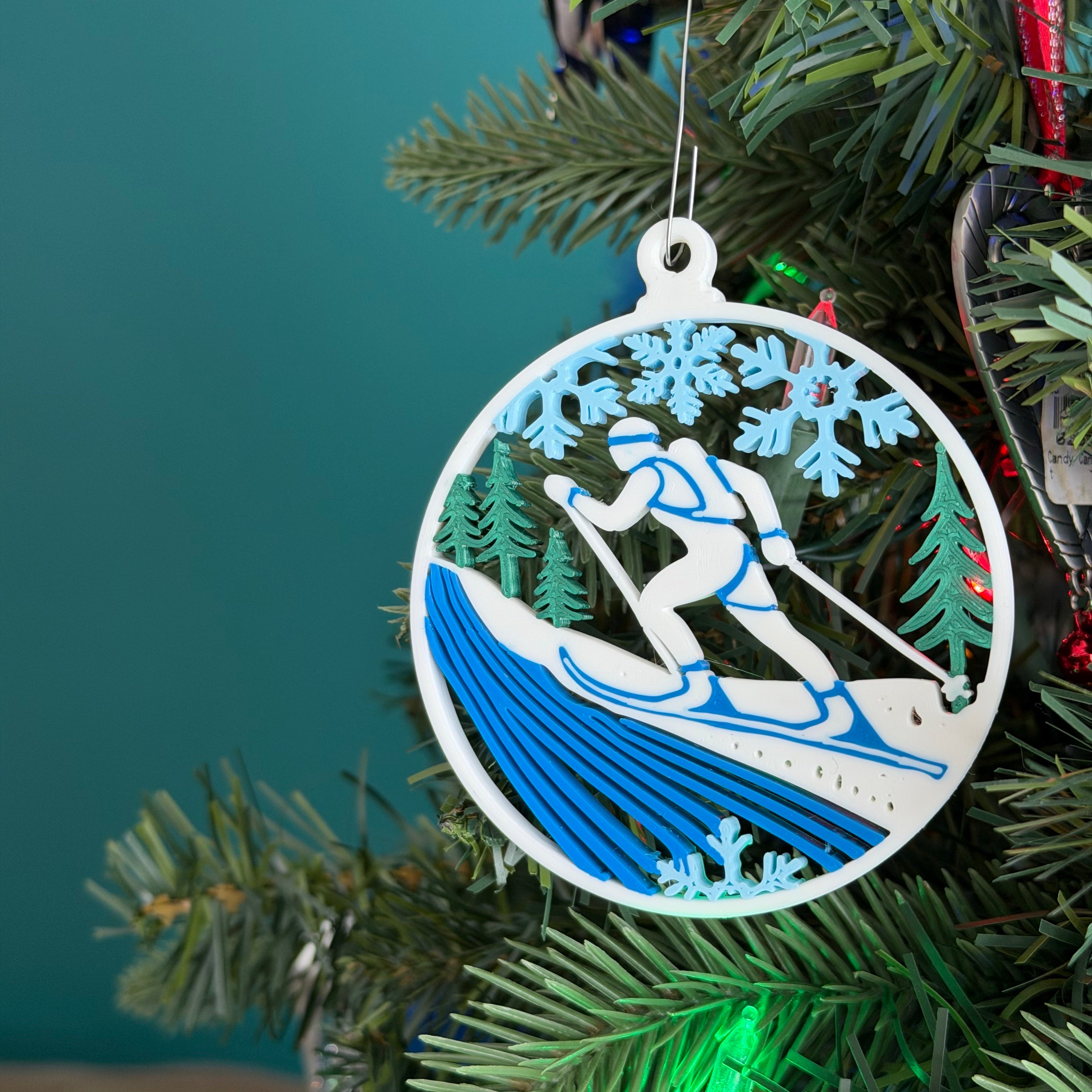 Cross Country Ski Ornament