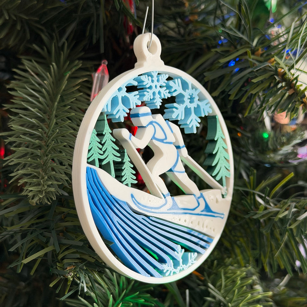 Cross Country Ski Ornament