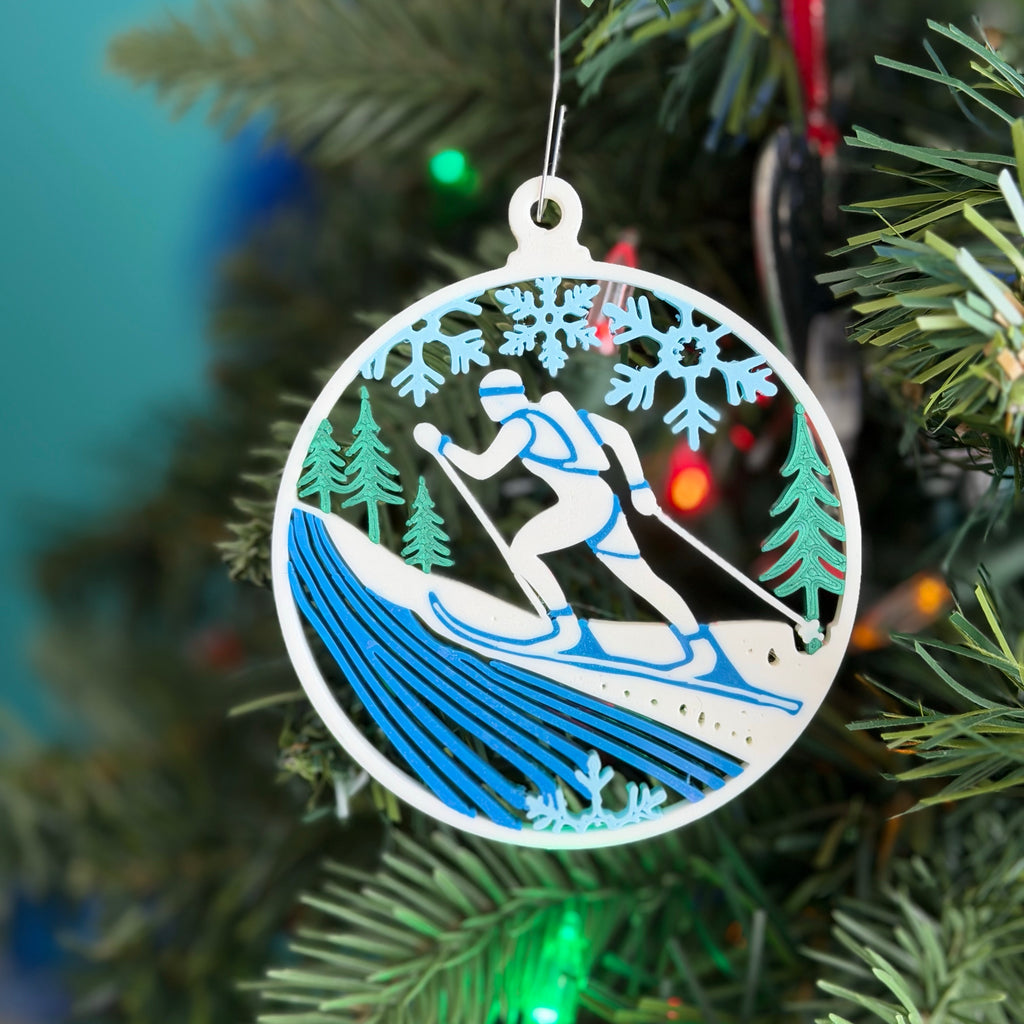 Cross Country Ski Ornament