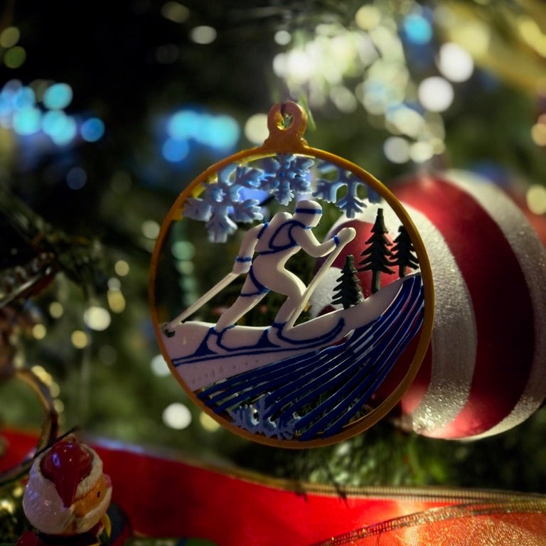 Cross Country Ski Ornament